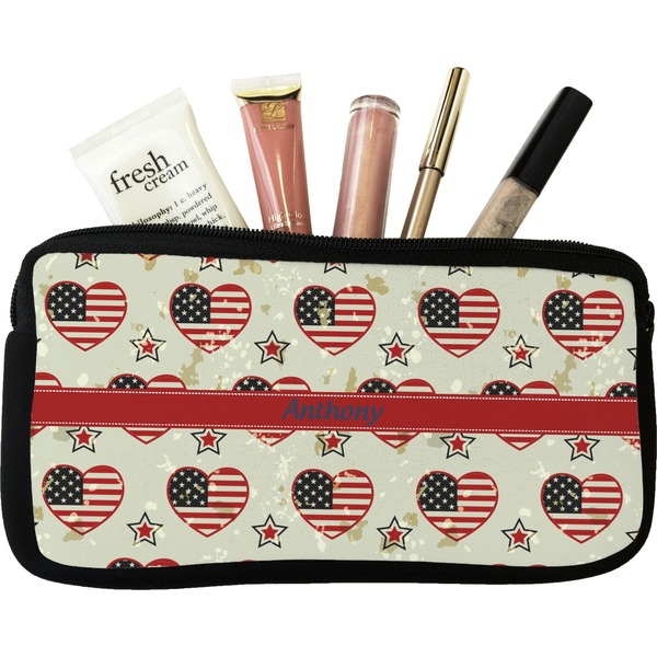 Custom Americana Makeup / Cosmetic Bag - Small (Personalized)