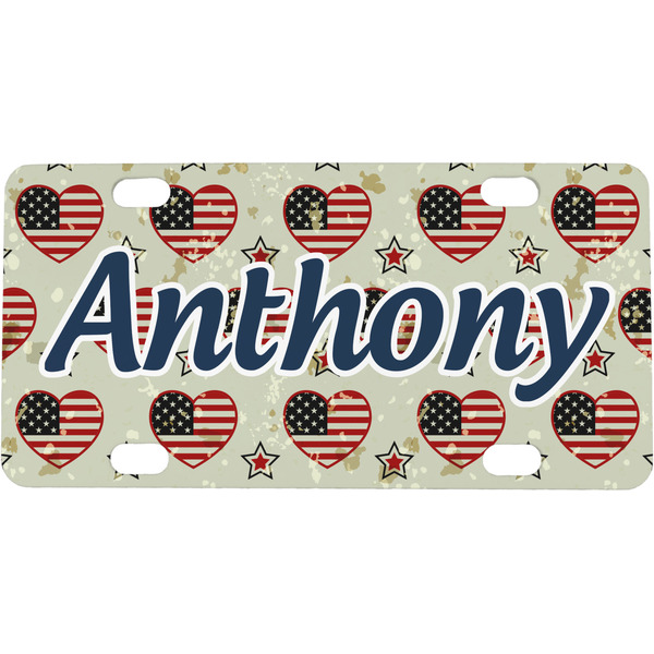Custom Americana Mini / Bicycle License Plate (4 Holes) (Personalized)