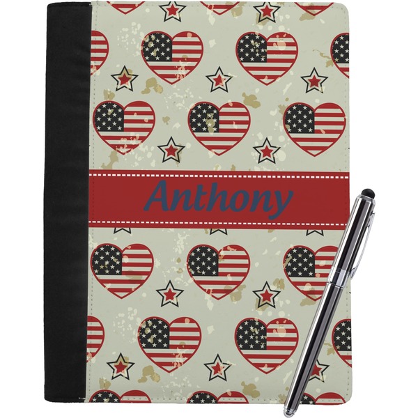 Custom Americana Notebook Padfolio - Large w/ Name or Text
