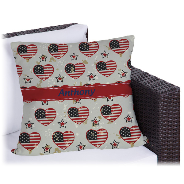 Custom Americana Outdoor Pillow (Personalized)