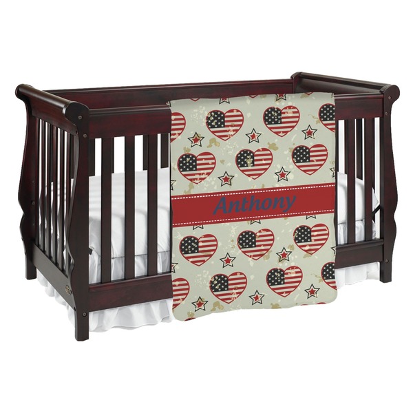 Custom Americana Baby Blanket (Single Sided) (Personalized)