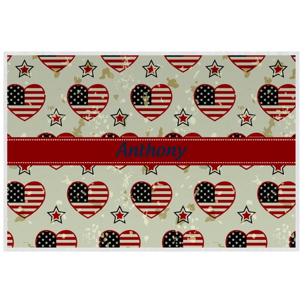 Custom Americana Laminated Placemat w/ Name or Text