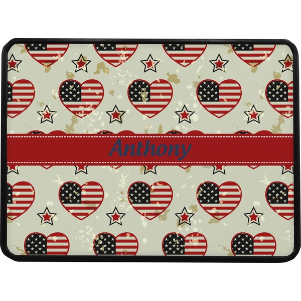 4th of July Rectangular Trailer Hitch Cover (Personalized)