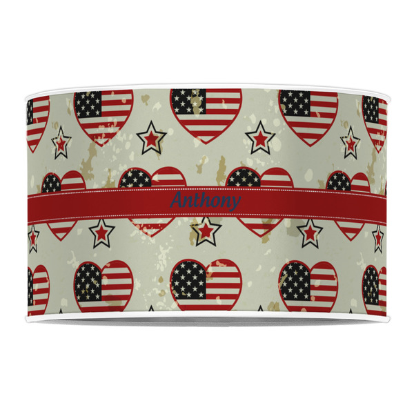 Americana 12" Drum Lampshade - FRONT (Poly Film)