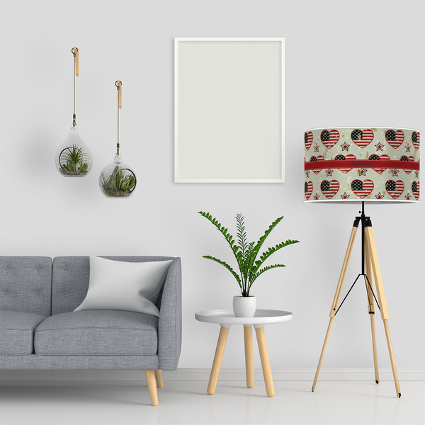 Americana 12" Drum Lampshade - LIFESTYLE