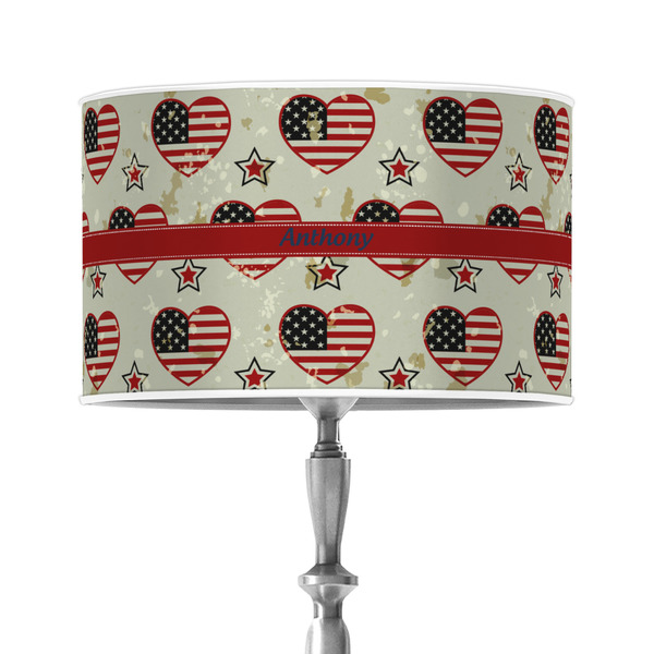 Custom Americana 12" Drum Lamp Shade - Poly-film (Personalized)