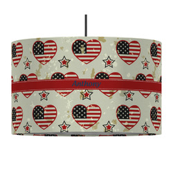 Americana 12" Drum Pendant Lamp - Fabric (Personalized)