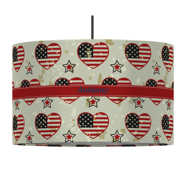 Americana 12" Drum Lampshade - PENDANT (Fabric)