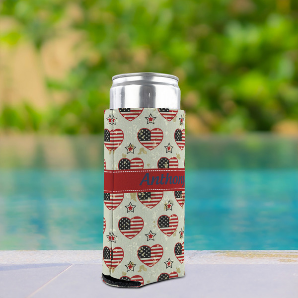 Americana Can Cooler - Tall 12oz - In Context