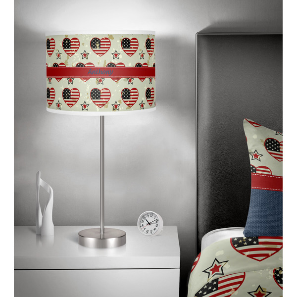 Americana 13 inch drum lamp shade - in room