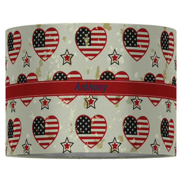 Americana 16" Drum Lampshade - FRONT (Fabric)