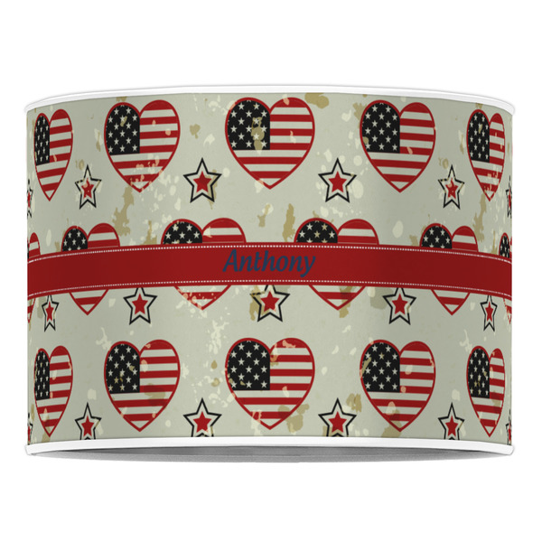 Americana 16" Drum Lampshade - FRONT (Poly Film)