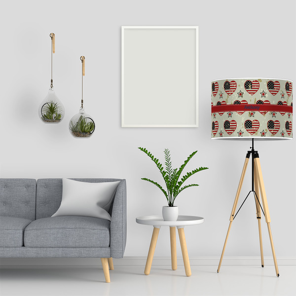 Americana 16" Drum Lampshade - LIFESTYLE