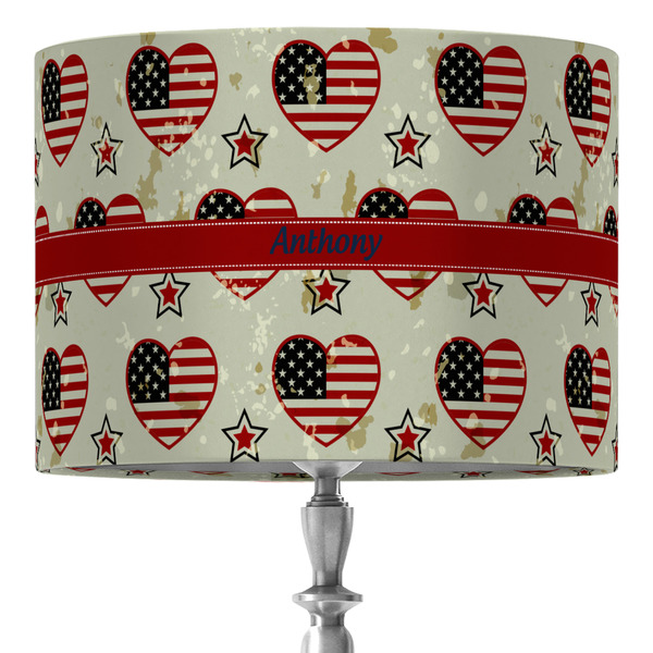 Custom Americana 16" Drum Lamp Shade - Fabric (Personalized)