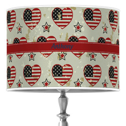 Americana 16" Drum Lamp Shade - Poly-film (Personalized)