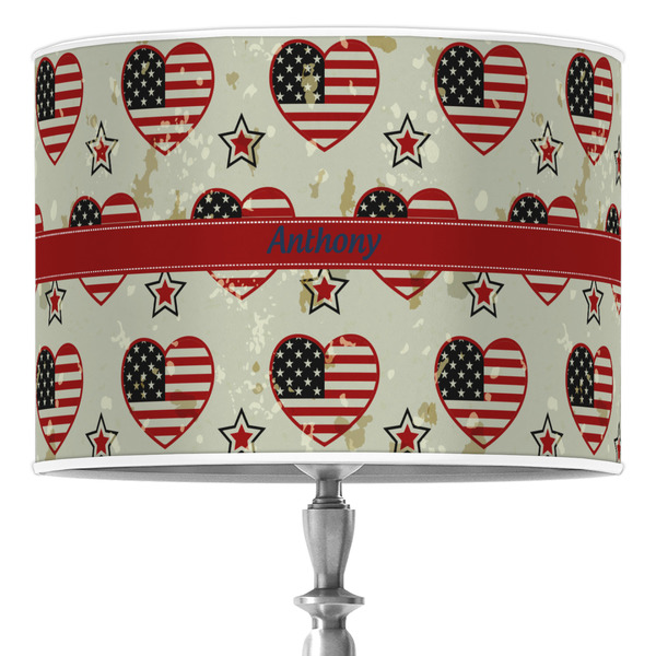 Custom Americana 16" Drum Lamp Shade - Poly-film (Personalized)