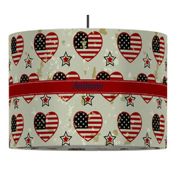 Americana 16" Drum Pendant Lamp - Fabric (Personalized)