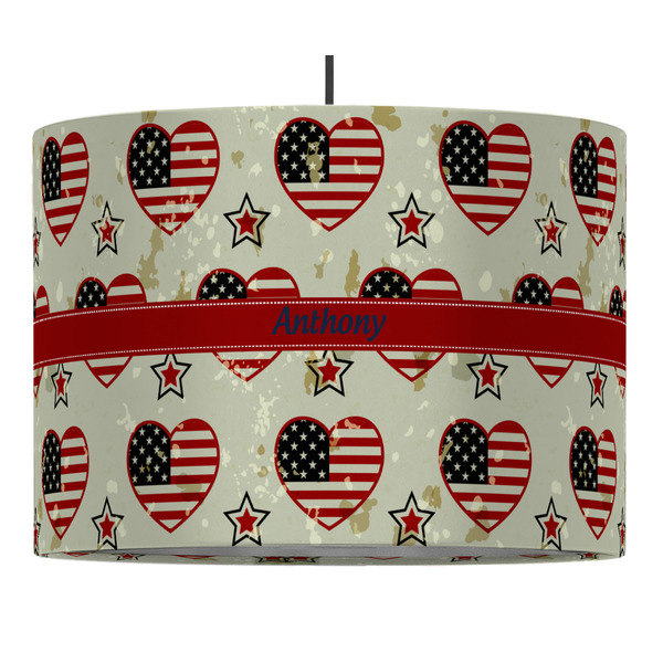 Americana 16" Drum Lampshade - PENDANT (Fabric)