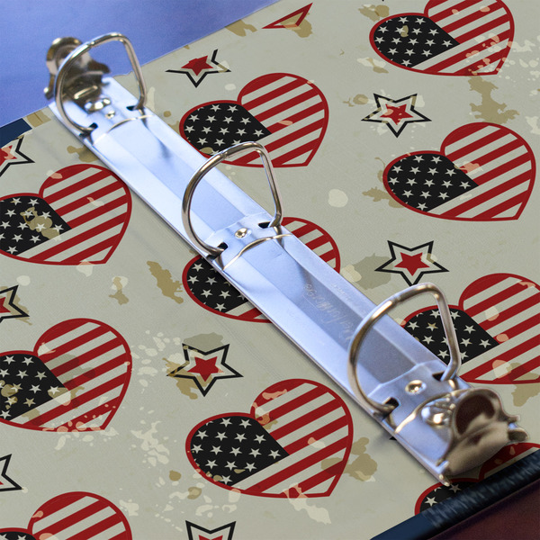 Americana 3 Ring Binders - Full Wrap - 1" - DETAIL