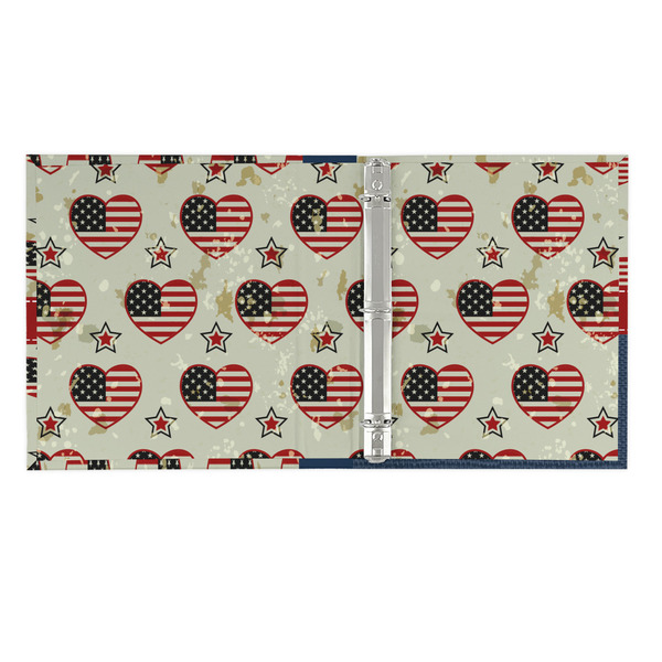 Americana 3 Ring Binders - Full Wrap - 1" - OPEN INSIDE