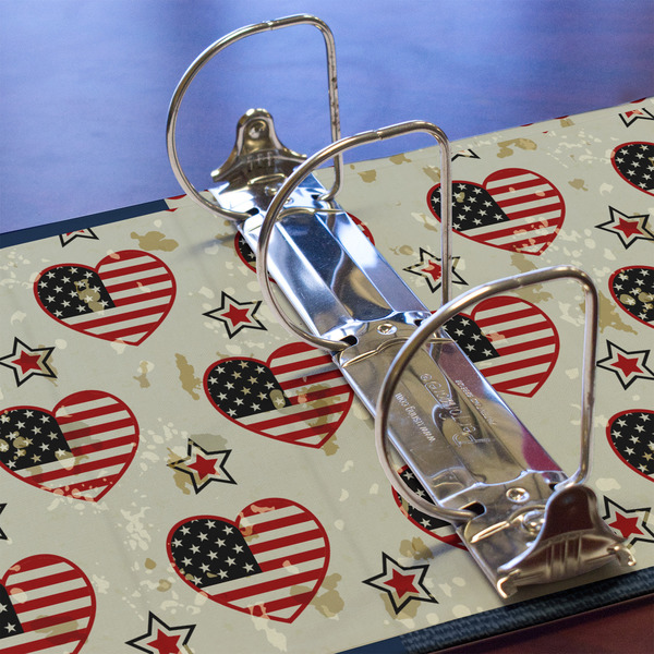 Americana 3 Ring Binders - Full Wrap - 3" - DETAIL