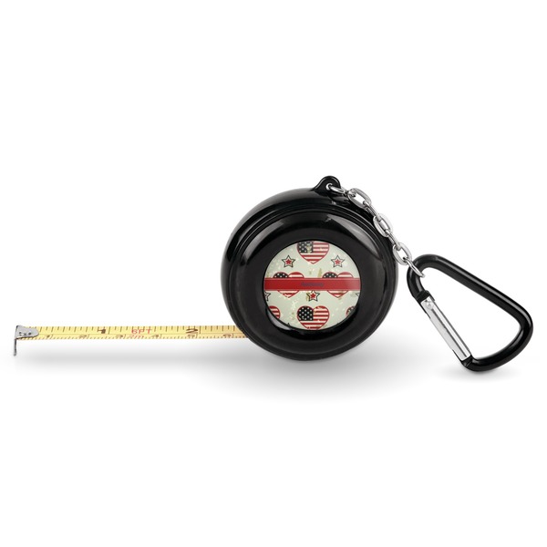 Custom Americana Pocket Tape Measure - 6 Ft w/ Carabiner Clip (Personalized)