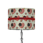 Americana 8" Drum Lamp Shade - Fabric (Personalized)