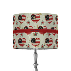 Americana 8" Drum Lamp Shade - Fabric (Personalized)