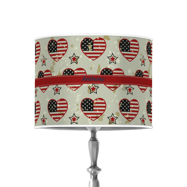 Americana 8" Drum Lampshade - ON STAND (Poly Film)
