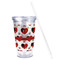 Americana Acrylic Tumbler - Full Print - Front straw out