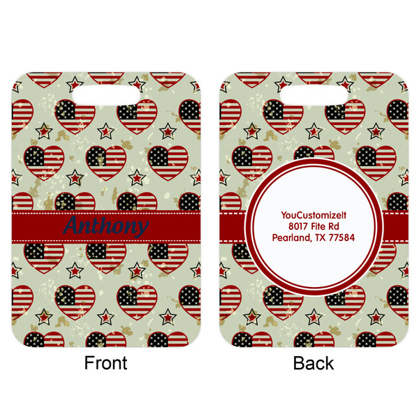 Americana Aluminum Luggage Tag (Front + Back)