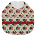 Americana Jersey Knit Baby Bib w/ Name or Text
