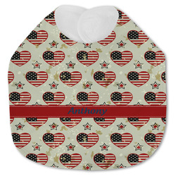 Americana Jersey Knit Baby Bib w/ Name or Text
