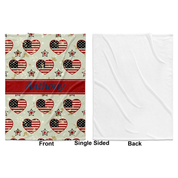 Americana Baby Blanket (Single Side - Printed Front, White Back)