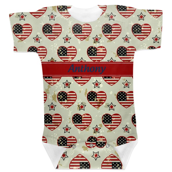 Custom Americana Baby Bodysuit 3-6 (Personalized)