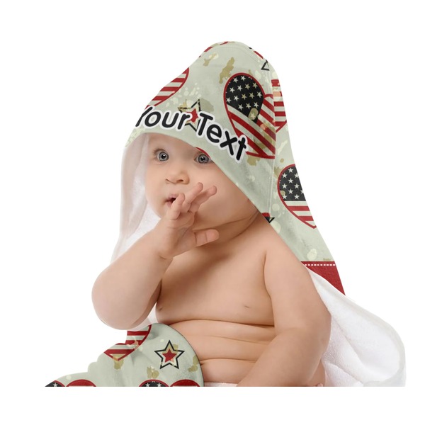 Americana Baby Hooded Towel on Child