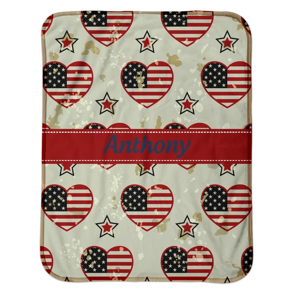 Americana Baby Sherpa Blanket - Flat