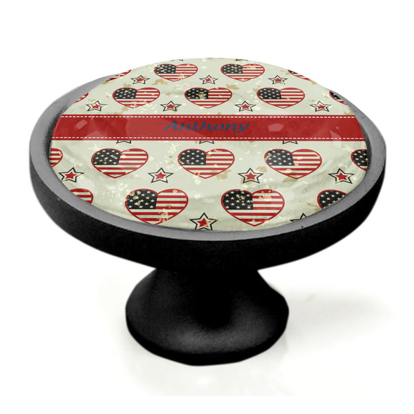 Americana Black Custom Cabinet Knob (Side)