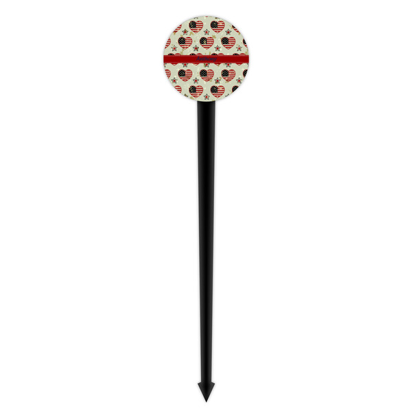 Americana Black Plastic 4" Food Pick - Round - Single Pick