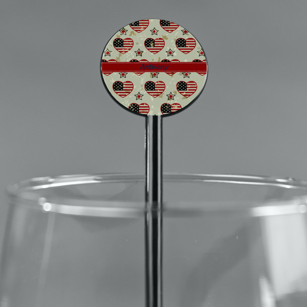 Americana Black Plastic 5.5" Stir Stick - Round - Main