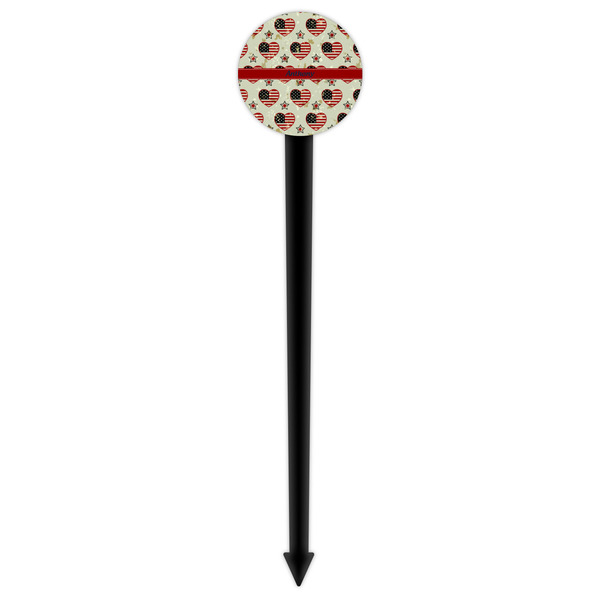 Americana Black Plastic 6" Food Pick - Round - Single Pick