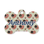 Americana Bone Shaped Dog ID Tag - Small (Personalized)