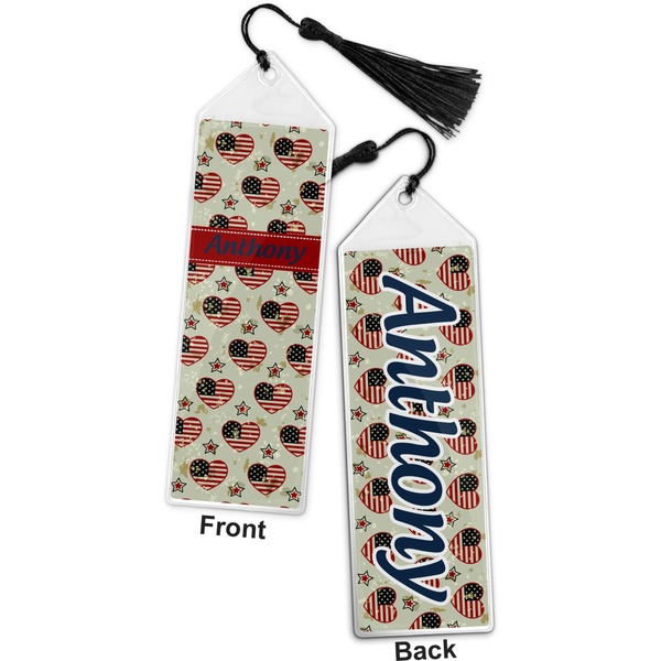 Americana Bookmark with tassel - Front and Back