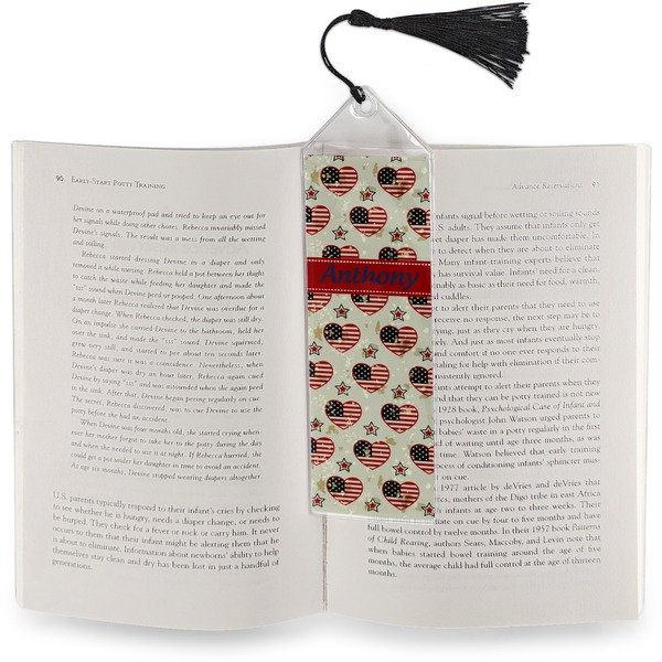 Americana Bookmark with tassel - In book