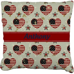Americana Faux-Linen Throw Pillow 18" (Personalized)