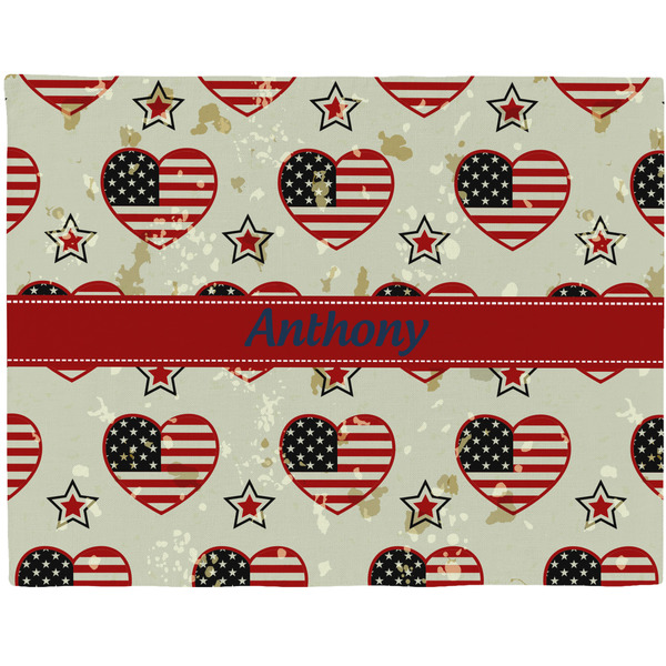 Custom Americana Woven Fabric Placemat - Twill w/ Name or Text