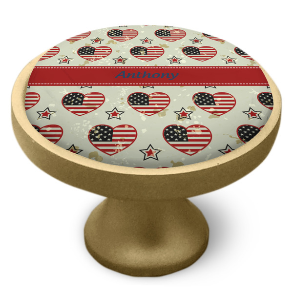 Americana Cabinet Knob - Gold - Side