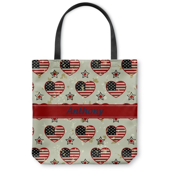 Custom Americana Canvas Tote Bag - Small - 13"x13" (Personalized)