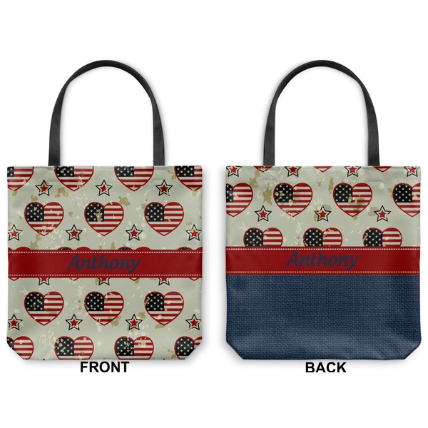 Americana Canvas Tote - Front and Back