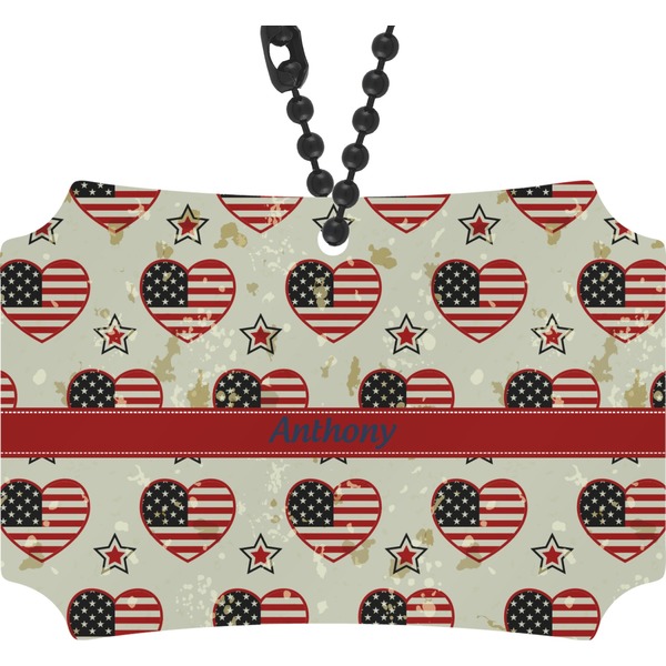 Custom Americana Rear View Mirror Ornament (Personalized)